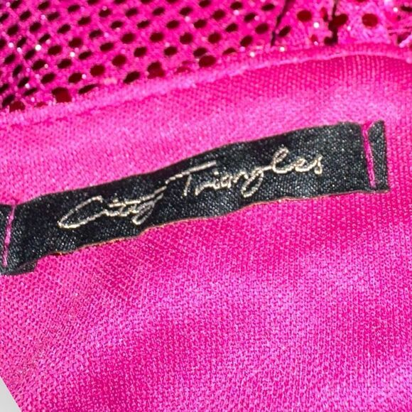NWOT City Triangles Womens Fuchsia Sequin Maxi Dress Size XS Juniors - Picture 11 of 11
